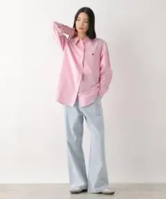 POLO BCS×Heatherコラボ商品 オックスフォードビッグシャツ　ピンクのサムネイル