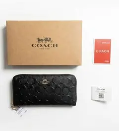 【新品・未使用】COACH ブラック 長財布 型番:F53834