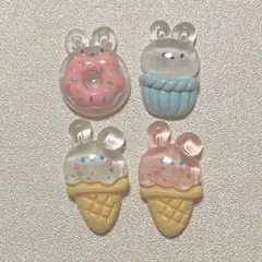 再販不可。ハート☆ぷっくりうさぎ☆レジンヘアゴムブローチ - メルカリ
