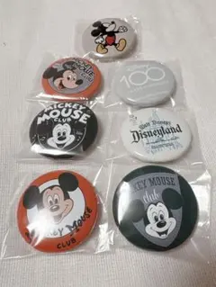 ミッキー　缶バッジ 7個セット