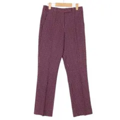 極美品 ETRO エトロ 幾何学柄 総柄 スラックスパンツ ストレッチ 38