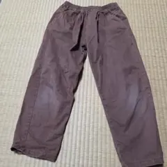 ブラウンコットンロングパンツ ウエストゴム