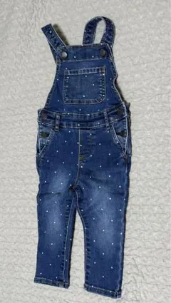 12-24months ドットサロペット　デニム