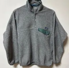 【希少】90s Patagonia シンチラスナップT グレー×グリーン