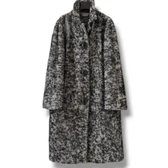 美品 マックスマーラ &CO モヘア アルパカ チェック ダブル ロング 