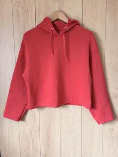 【UNIQLO】ウルトラストレッチドライスウェットプルパーカ（M）レッド