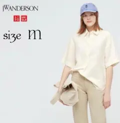 ユニクロ JW ANDERSON リネンブレンドプルオーバーシャツ M