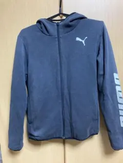 PUMA フルジップ フード付きパーカー グレー