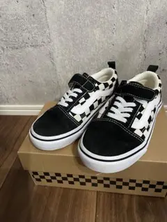 Vans OLD SKOOL (14-18) BLK/WHT CHK 17cm