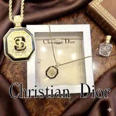 希少⭐︎Christian Dior CDロゴ ネックレス 金 ラインストーン