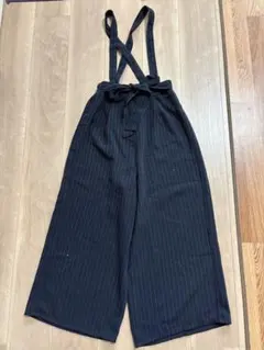 ブラックストライプサロペット