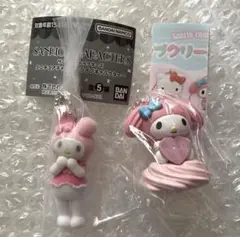 ミニチュアチャームライブキャラクター ホイップクリームマスコットマイメロディ2点