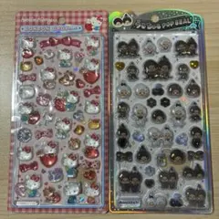 【正規品】ボンボンドロップシール　サンリオ第2弾赤キティ　うるちゅる　モンチッチ