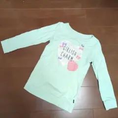 GIRLISH CHARM ミントグリーン トレーナー 裏毛 140