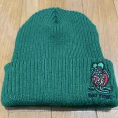 RAT FINK 刺繍ロゴ ニット帽 緑