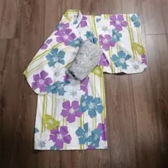 devirock 花柄浴衣 120cm 帯付き