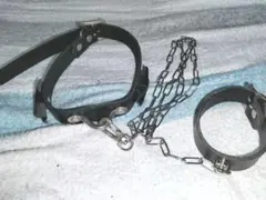 値下げ レザーチョーカー＆ブレスレット