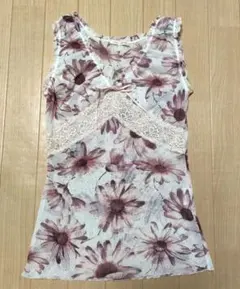 L'EST ROSE レース花柄タンクトップ Mサイズのサムネイル