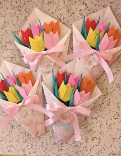 折り紙 チューリップの花束 桜 バラのチューリップおまとめ お客様専用