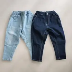 branshes ブランシェス　テーパードデニム　2本セット