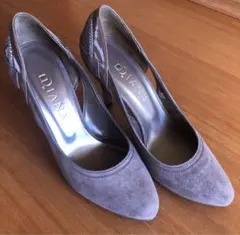 Diana スエードヒールパンプス　グレー　23.0cm