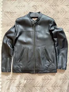 THE SHOP TK シングルライダースジャケット ラムレザー L ブラック