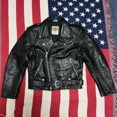 ヴィンテージ オリジナルハーレーダビッドソン レザーＷライダースジャケット 本革