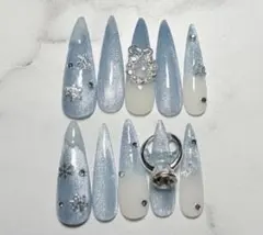 韓国　ギャル　マグネット　ネイル　ロング　スナ系　量産型　y2k ワンホン