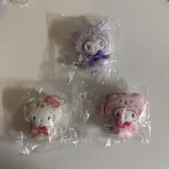 サンリオ 3種セット パペット キティ クロミ マイメロ ガチャ