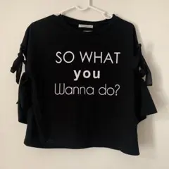 continuer de NICE CLAUP Tシャツ　黒　リボンのサムネイル