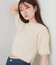 「値下げ交渉◎」♡Kastane クリーム色 半袖ニット
