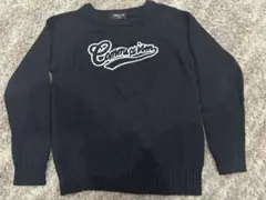 美品COMME CA ISMネイビー ニット　120