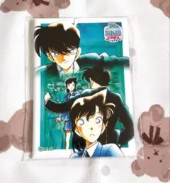 【名探偵コナン】連載30周年記念 コナンカフェ スクエア缶バッジ 新一＆蘭