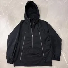 00s OLD UNIQLO アノラックパーカー　 Ｍ 八の字ジップ　ブラック