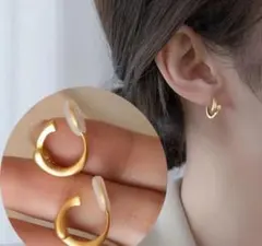 痛くないイヤリング　イヤーカフ　イヤリング　ゴールド　上品　結婚式　フォーマル
