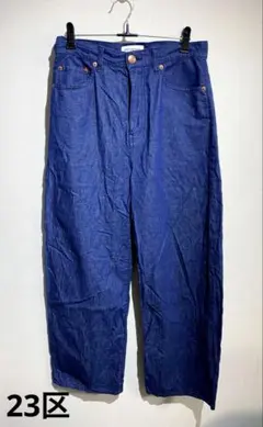 ２３区 デニム ダンガリーワイドパンツ 075 薄手 40