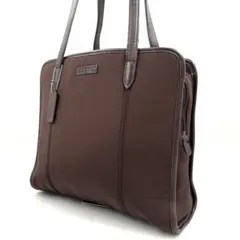 コーチ 549 ハンドバッグ 肩掛け ナイロン レザー ダークブラウン