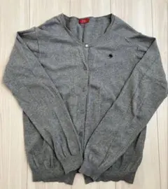 POLO BCS グレーカーディガン ネイビー刺繍