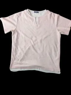 アーバンリサーチ フェイクレイヤード ニットTシャツ ピンク系 40