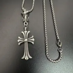 クロスネックレス リング チェーン 十字架 重厚　nx6
