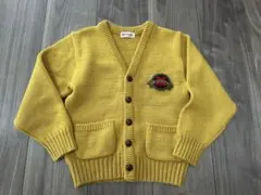 MIKIHOUSE ミキハウス レトロ カーディガン ウール マスタード 110