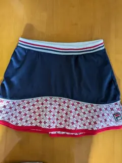 FILA テニススコート ネイビー/ホワイト/レッド