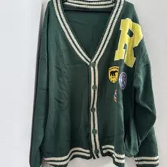 H-ven/museum グリーン カーディガン