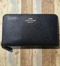 コーチ　COACH ブラック レザー 長財布　アメリカブランド　ユニセックス