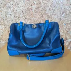 Tory Burch 2way ハンドバッグ ショルダーバッグ ブルーのサムネイル