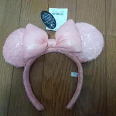 ディズニー カチューシャ ピンク スパンコール