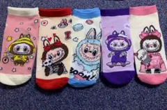 新品　ラブブ LABUBU キャラクター 5足セット 靴下ソックス
