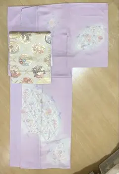 高級銀糸有職華紋 袋帯 淡いピンク系 - メルカリ