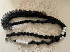 パラコード　スマホ　ショルダー　ストラップ　ハンドメイド　フリル　リボン　パール