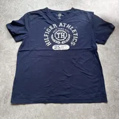 トミーヒルフィガー ヒルフィガーアスレチックス Vネック Tシャツ Lサイズ 紺のサムネイル